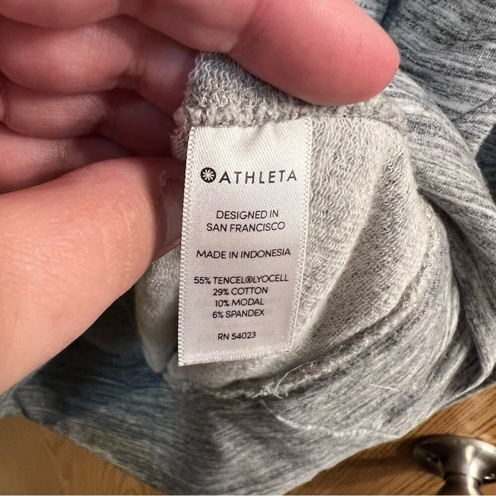 Athleta Heathered Gray Lyocell & Modal Blend Crewneck Sweatshirt Size Small - Picture 7 of 7